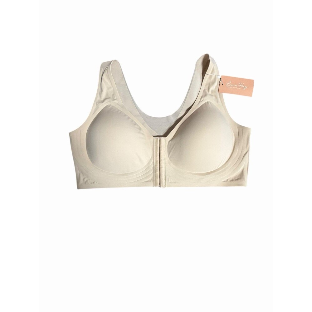 Luna Hug Size 4X Nude Bra bra Embrace Your Curves Front Closure NWT